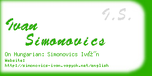 ivan simonovics business card
